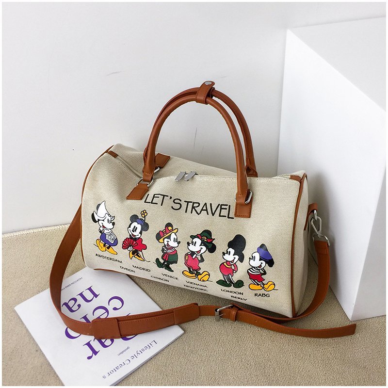 Disney Mickey Mouse New Canvas Travel Bag Portable Storage Bag