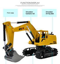 Load image into Gallery viewer, Hot Rc Car Eight-way Alloy Excavator 1:24 Wireless Remote Control Excavator
