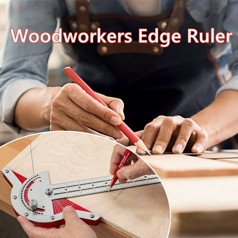 Woodworkers Angle Rule Efficient Protractor Angle Woodworking Ruler Angle Measure Stainless Steel Carpentry Tools