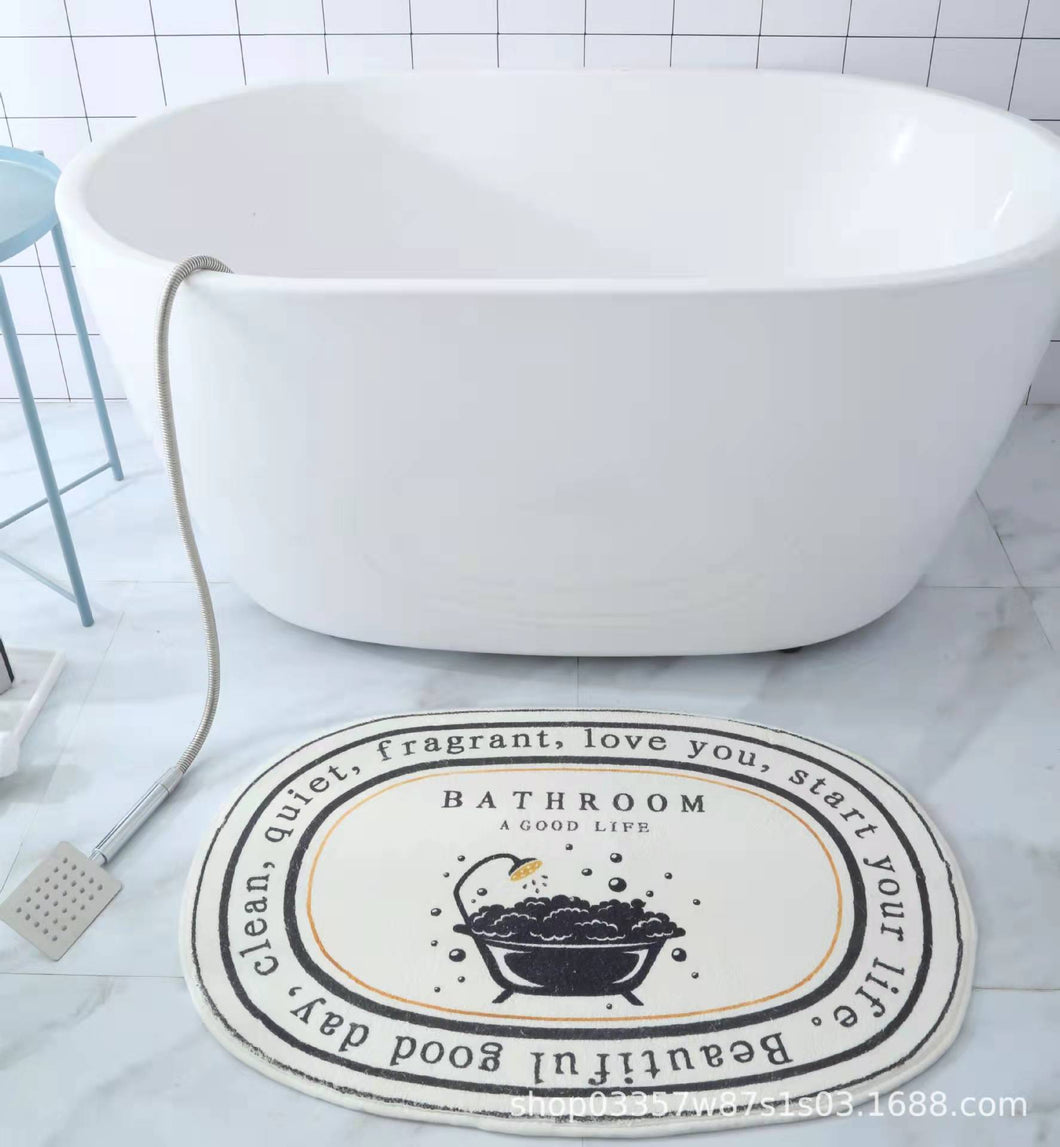 Bathroom Carpet Microfiber Bathtub Side Floor Non-Slip Bath Entrance Mats