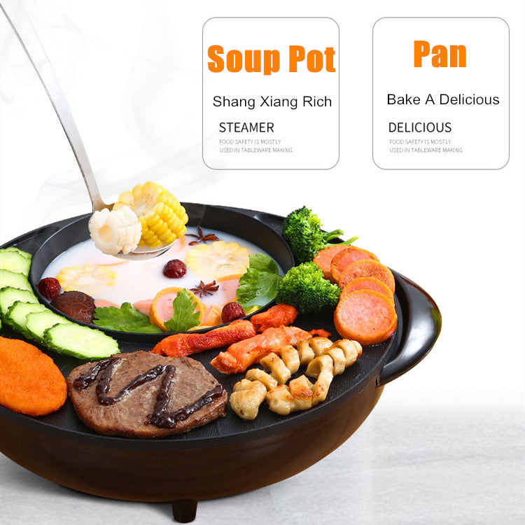 Multifunctional Electric BBQ Grill 1350W Non Stick Plate