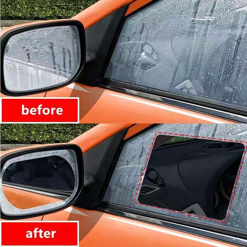 4PCS Car Rearview Mirrors and Windows Anti-Rain/Anti-fog Film